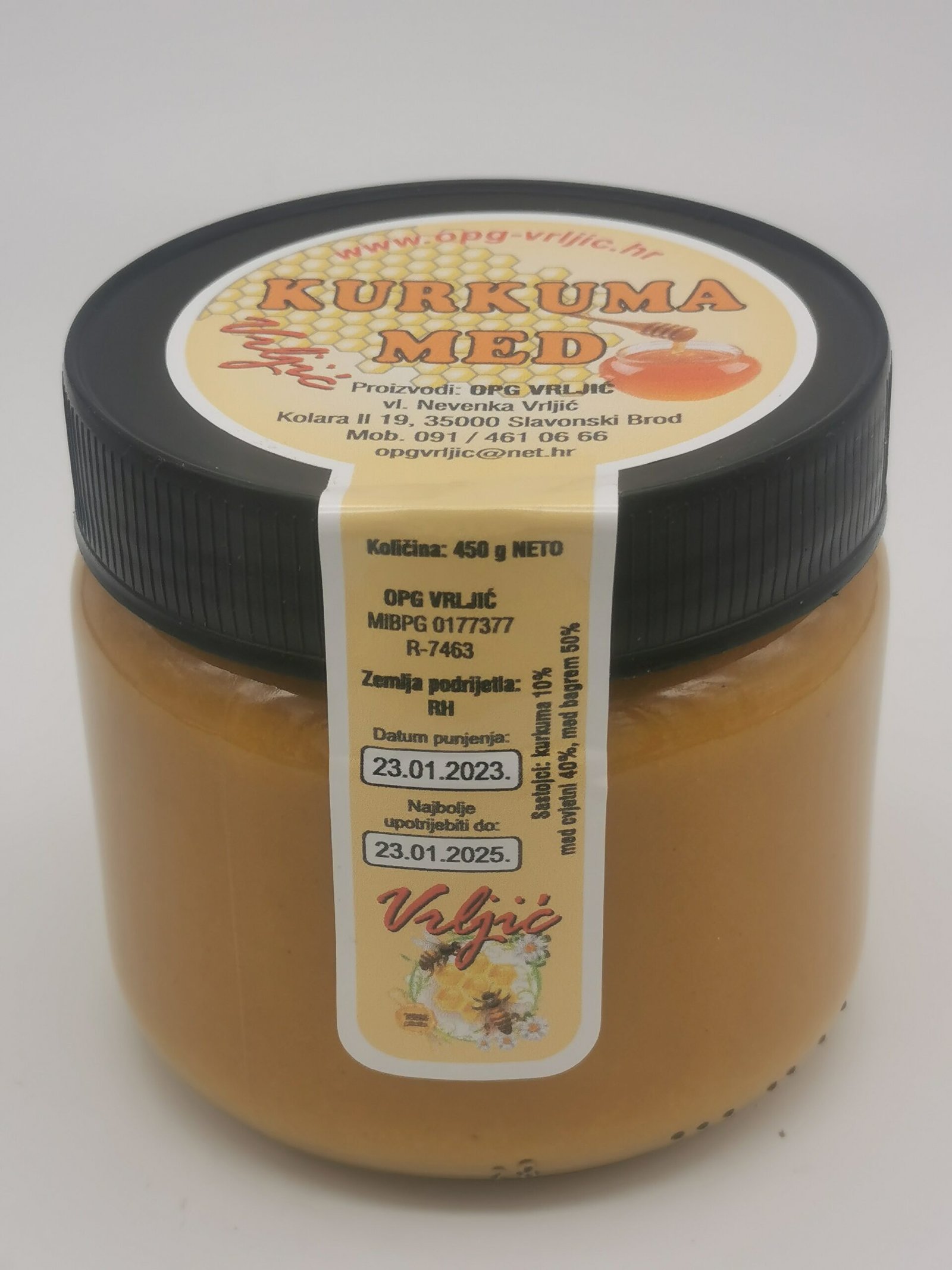 Med + kurkuma - 450 g